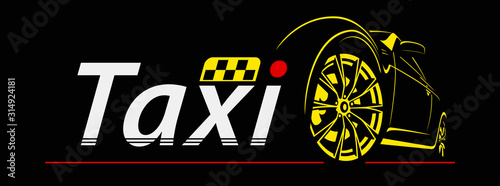 Car Logo Taxi Abstract Lines Vector. Vector illustration