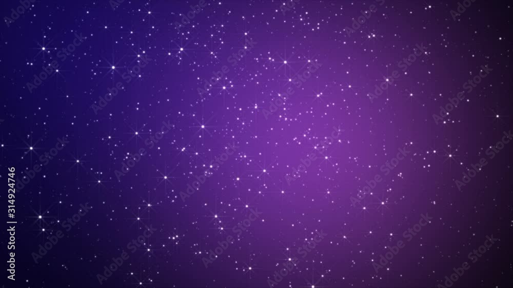 glittering stars purple background