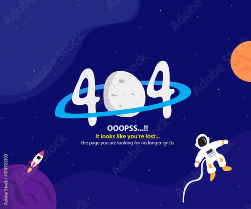 404 error page 404 with  lost in space theme