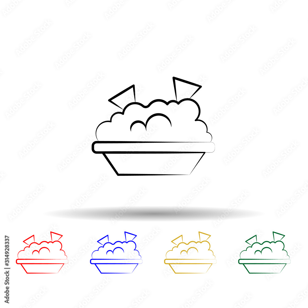 Machos multi color style icon. Simple thin line, outline vector of dia de muertos icons for ui and ux, website or mobile application Machos multi color style icon. Simple thin line, outline vector of dia de muertos icons for ui and ux, website or mobile application