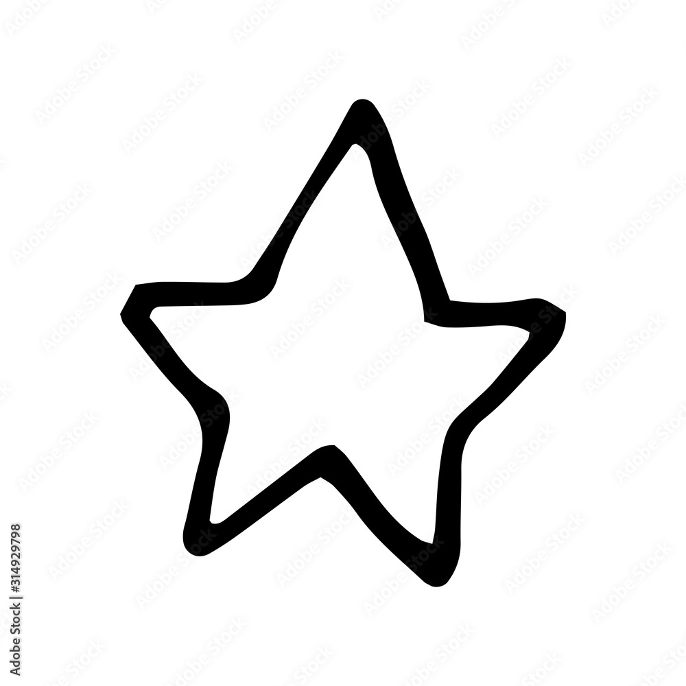 Single element of star in doodle business set. Hand drawn vector illustration for cards, posters, stickers and professional design. Single element of star in doodle business set. Hand drawn vector illustration for cards, posters, stickers and professional design.