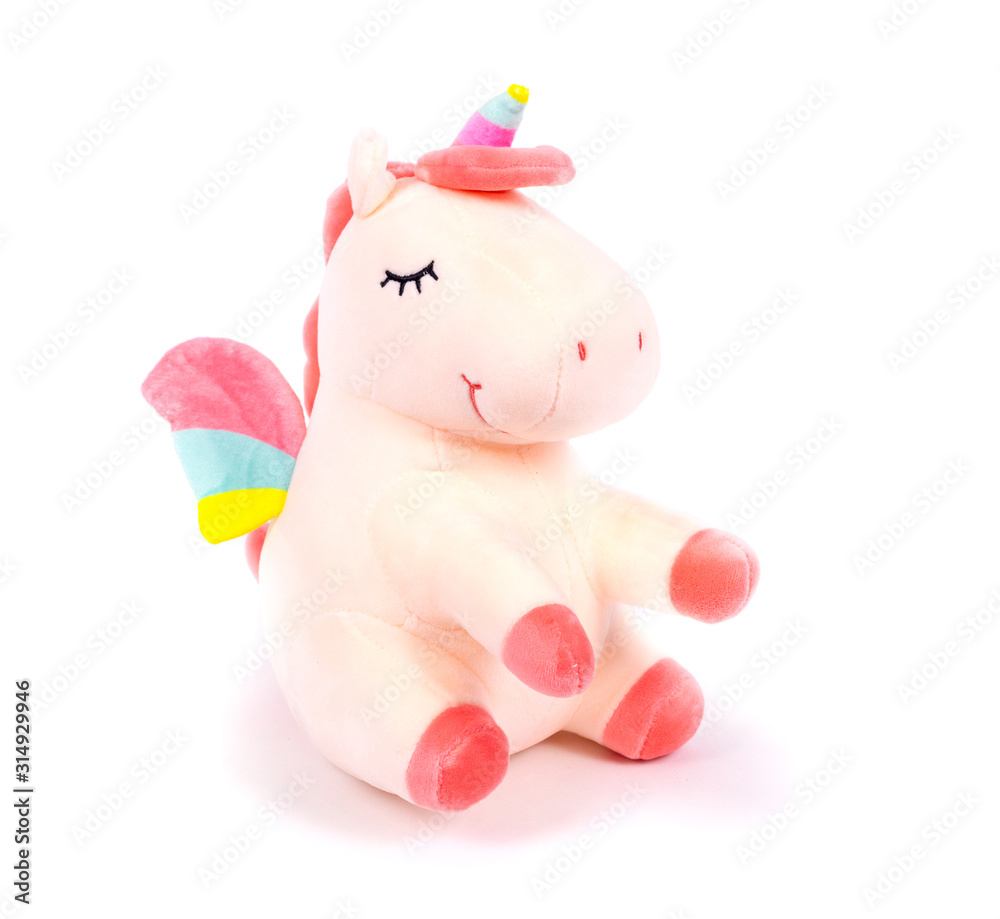 soft toy white background isolated unicorn pink soft toy white background isolated unicorn pink