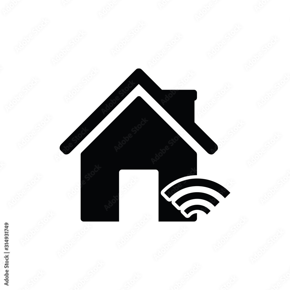 house icon. smart home icon. black vector house icon. smart home icon. black vector