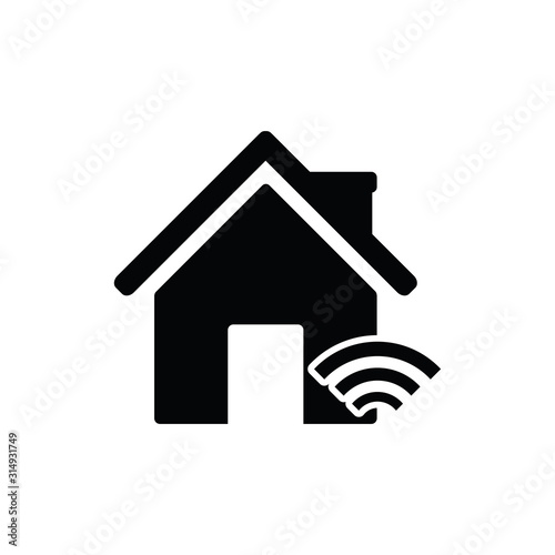  house icon. smart home icon. black vector