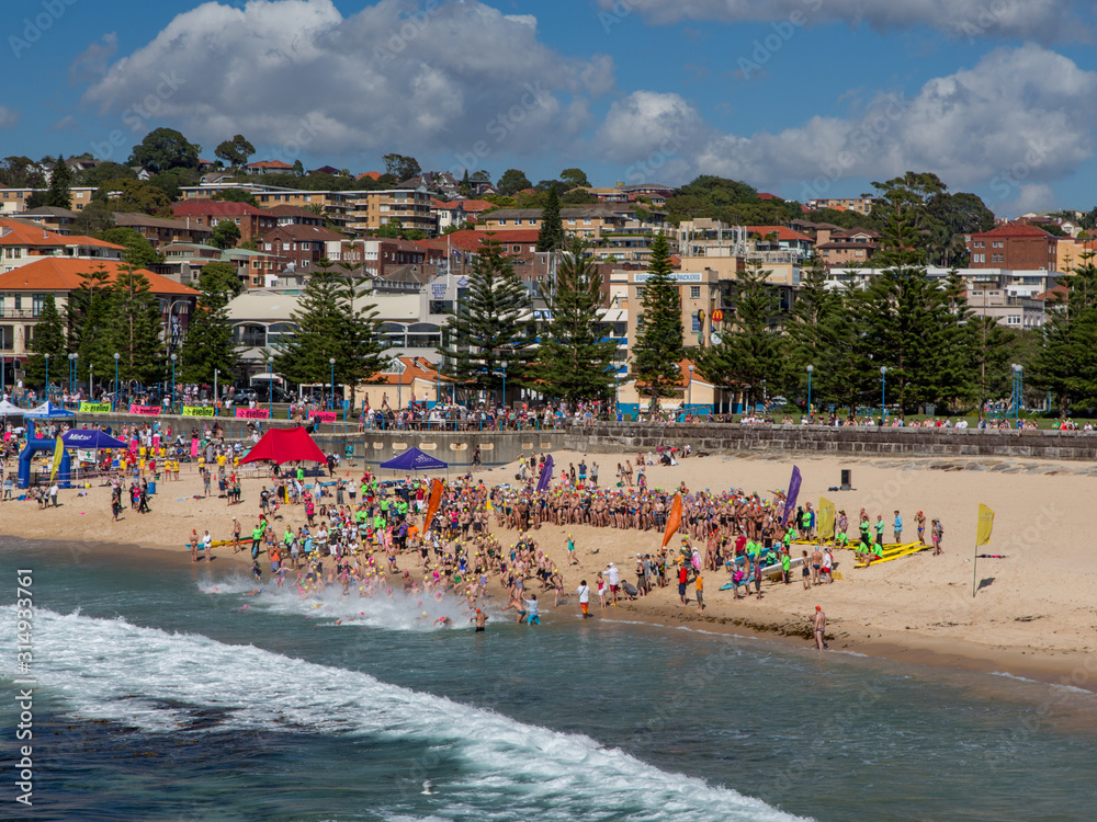 A Swim Meet on Coogee Beach, Australia A Swim Meet on Coogee Beach, Australia