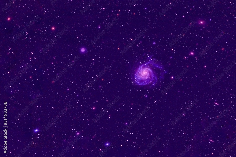 Deep space, with stars and spirals. Elements of this image were furnished by NASA.