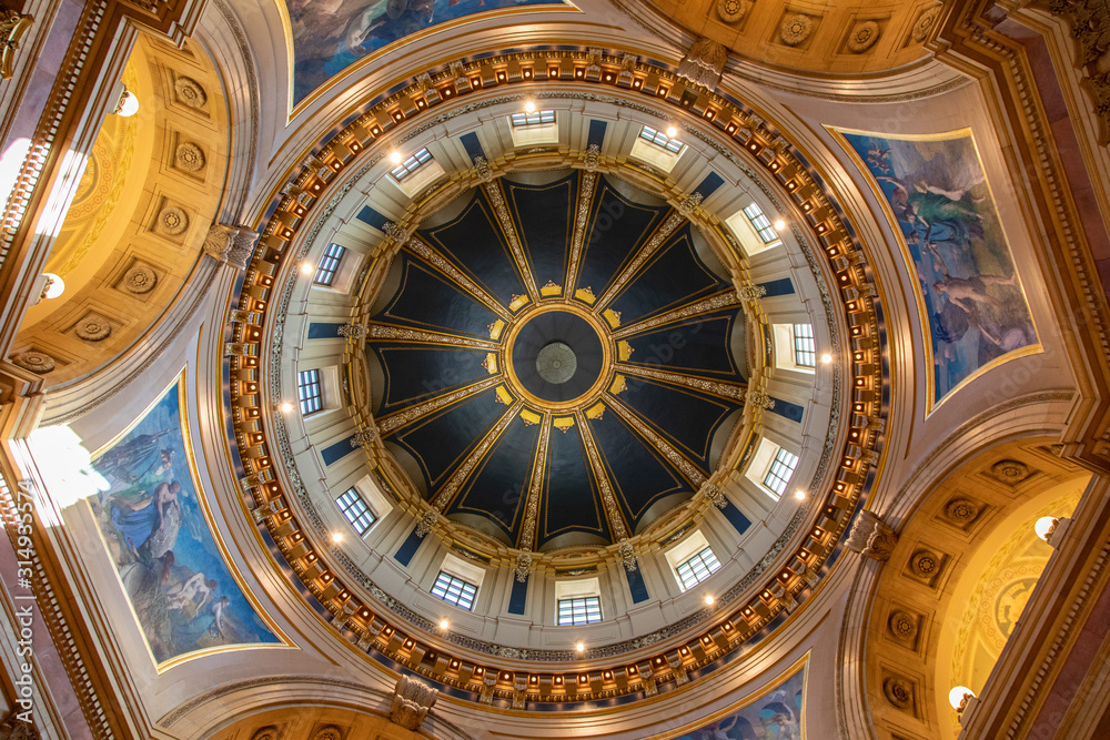 Ornate Interior of the Saint Paul Minnesota Capital Dome