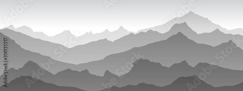 blue Pattern texture eps 10 illustration background View of gray mountains - vector photo