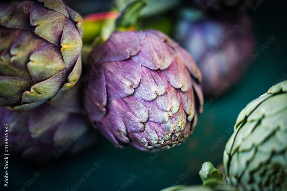 Obraz premium fresh artichoke close up view