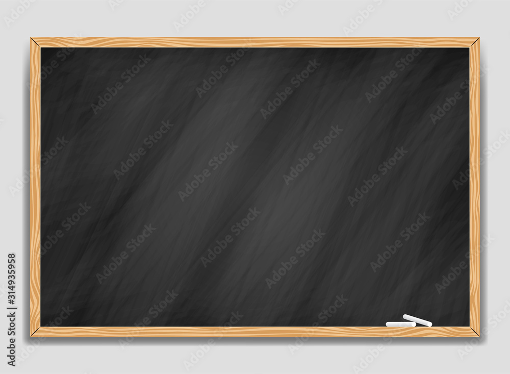 Fotografiet Poster Blackboard background and wooden frame Art Alex pa Europosters
