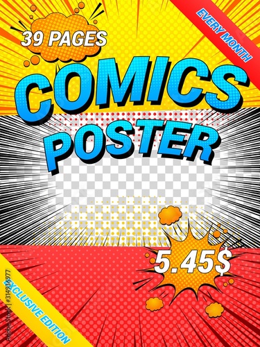 Bright comics poster