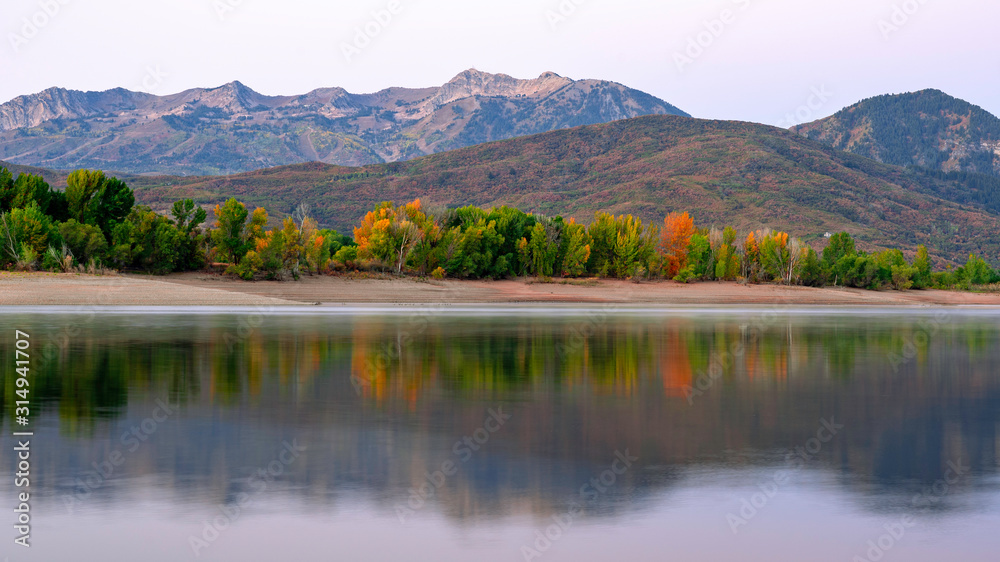 Fall Reflection at Pineview Reservoir, Utah