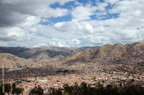 Panorama of the city of Cuzco, Peru