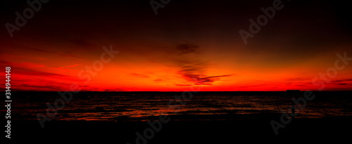 Red sky at the beach © Mateas Sebastian