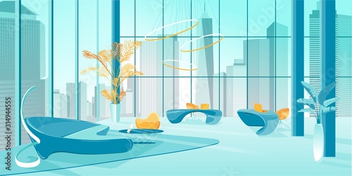 Futuristic Design Interior Business Office Room