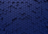 Hexagen blue background 3d rendering