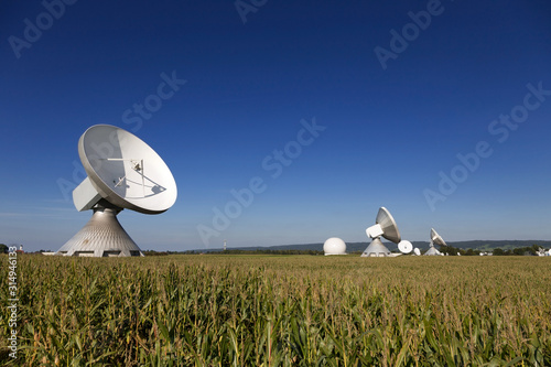 Fototapeta Naklejka Na Ścianę i Meble -  Parabolic Antennas in Raisting, Germany