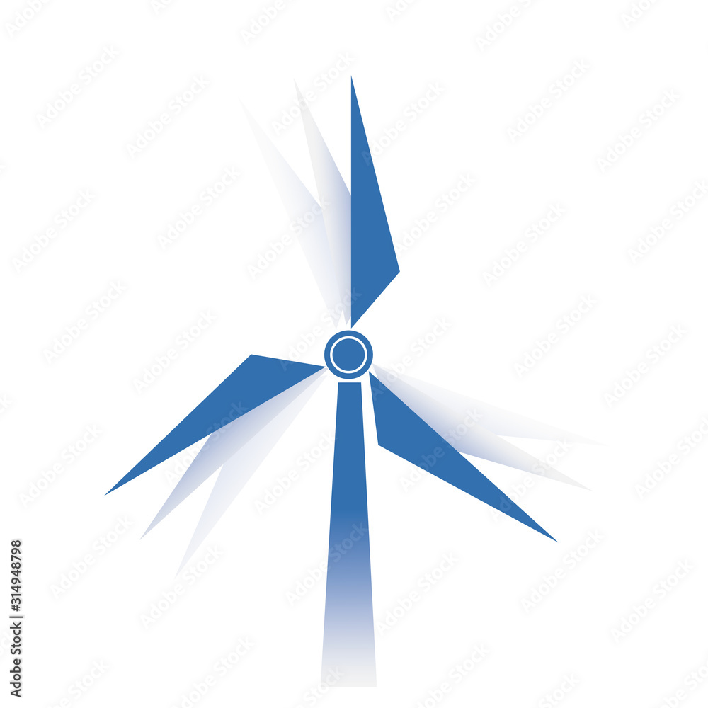 detailed vector illustration of a wind generator detailed vector illustration of a wind generator