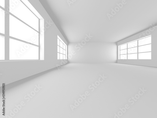 Futuristic White Architecture Design Background