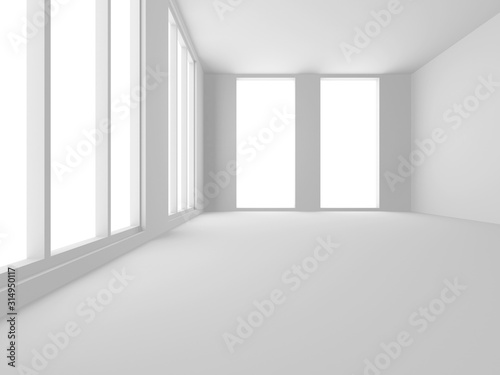 Fototapeta Naklejka Na Ścianę i Meble -  Futuristic White Architecture Design Background