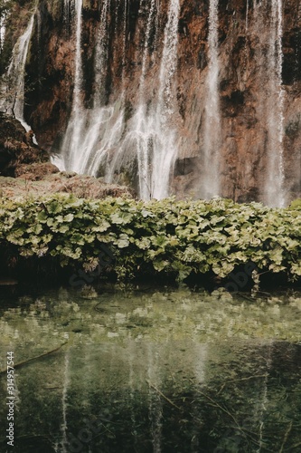 Fototapeta Naklejka Na Ścianę i Meble -  waterfall in forest plitvice national park croatia