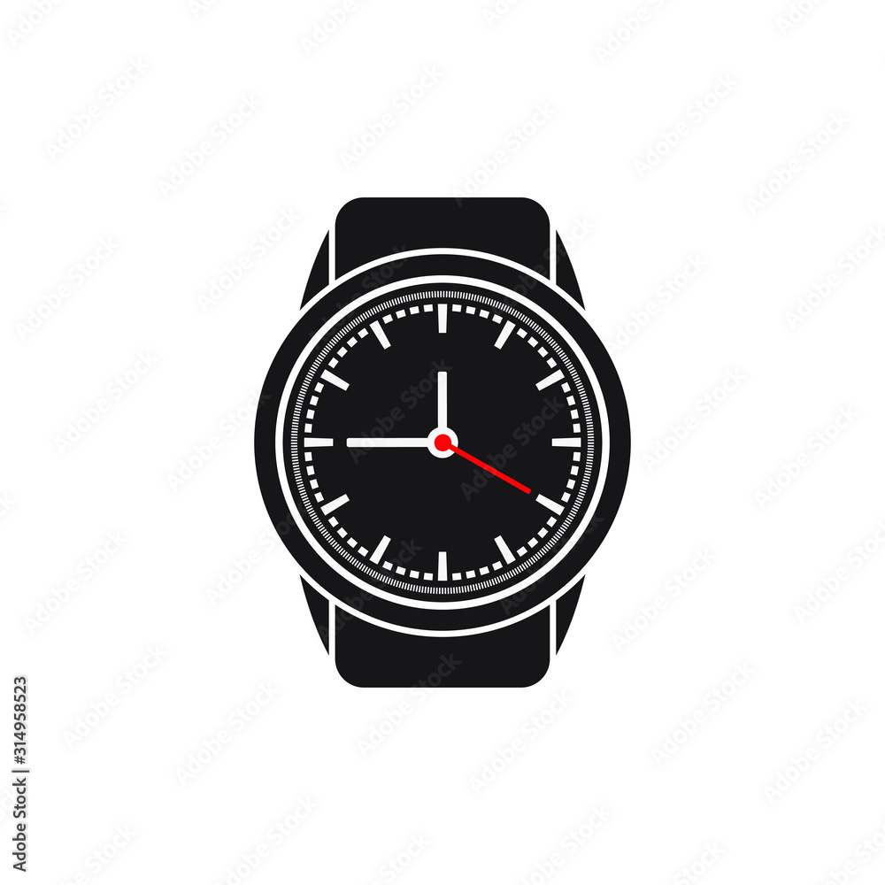 Wristwatch icon design isolated on white background. Vector illustration Wristwatch icon design isolated on white background. Vector illustration