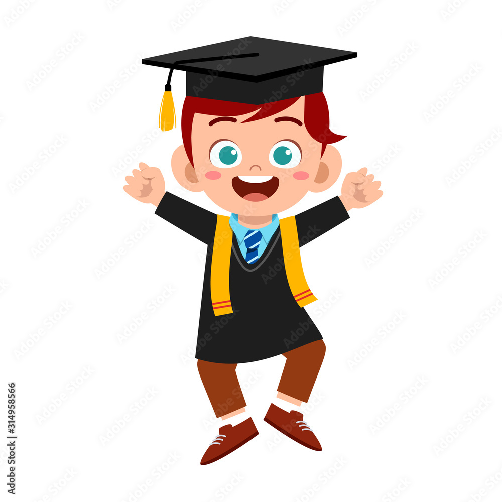happy cute little kid boy graduate from school happy cute little kid boy graduate from school