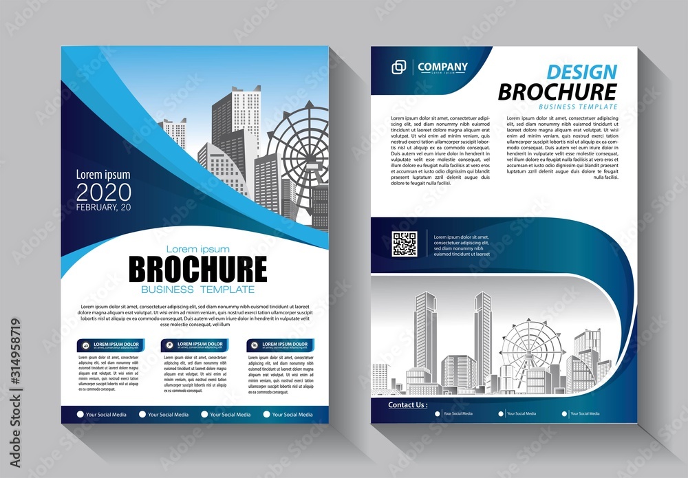 Business abstract vector template. Brochure design, cover modern layout, annual report, poster, flyer in A4 with colorful triangles, geometric shapes for tech, science, market with light background