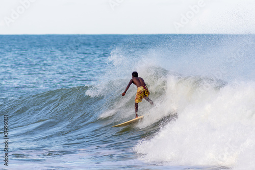 The surfing at Arugam Bay, Sri Lanka Island