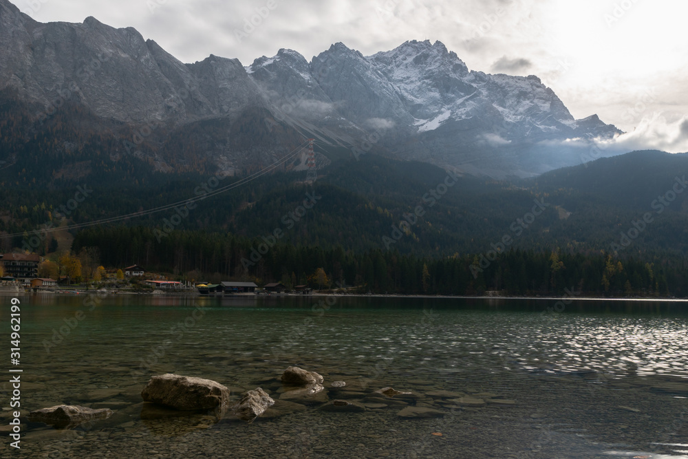 Snow on Zugspitze early fall