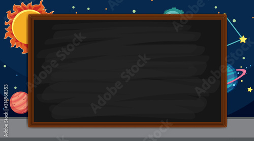 Border template with space in background