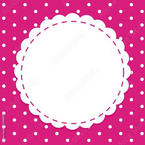 Background template with round frame
