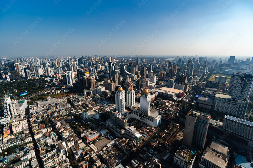 Bangkok city downtown skyline of Thailand , Cityscape