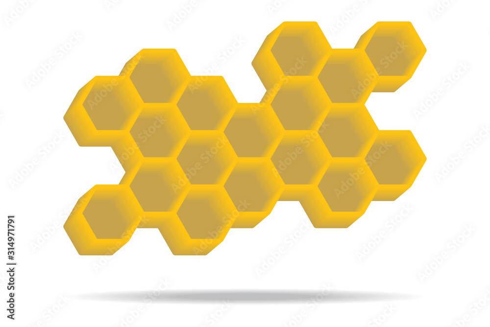 3d honeycomb bee icon isolated on white background.Hexagon style.Beehive polygon.Geomatric shape pattern.Design for your product brand logo ,element of infographic.Work for print and screen.Vector. 3d honeycomb bee icon isolated on white background.Hexagon style.Beehive polygon.Geomatric shape pattern.Design for your product brand logo ,element of infographic.Work for print and screen.Vector.