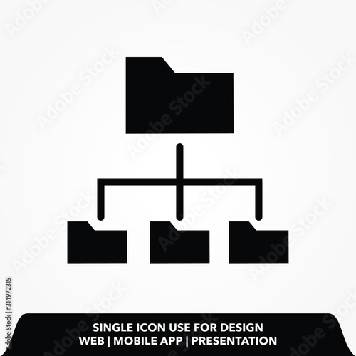 folder connection icon design vector illustration