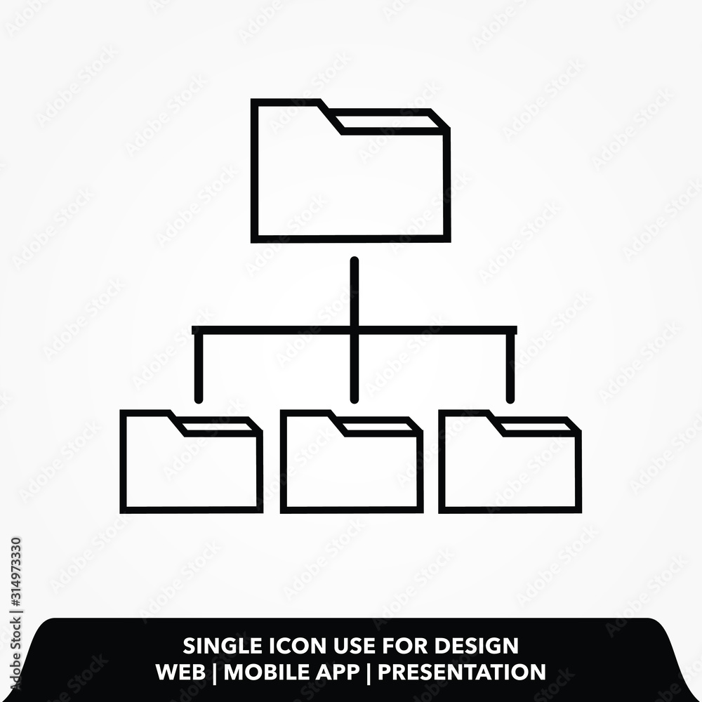 folder connection line icon design folder connection line icon design