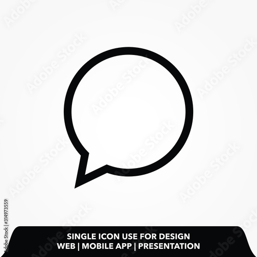 Chat icon, sms icon, comments icon, speech bubbles Icon vector flat design