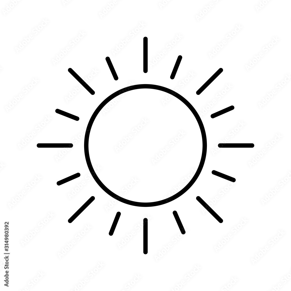 sun icon vector for your design 