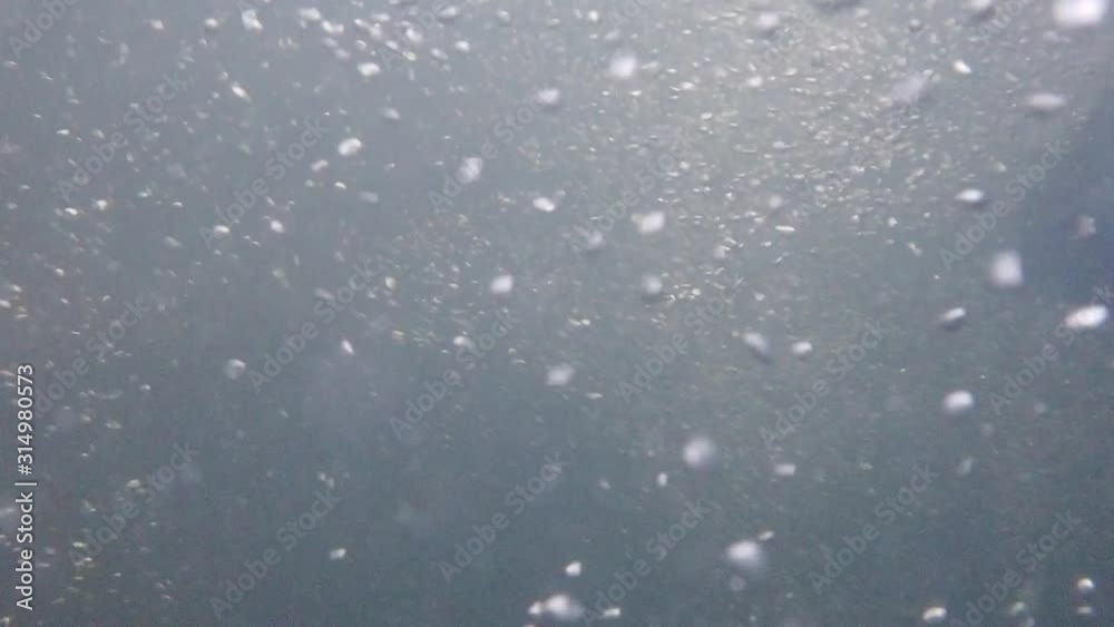 Underwater recording at high resolution of the bubbles circulation. Underwater recording at high resolution of the bubbles circulation.