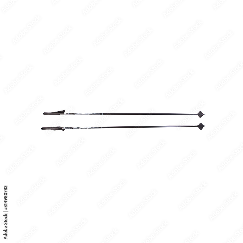Trekking or hiking poles isolated on white background Trekking or hiking poles isolated on white background