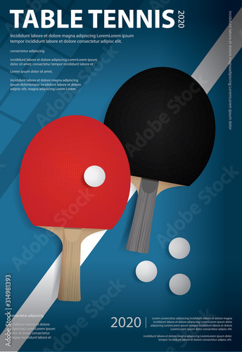 Pingpong Poster Template Vector Illustration