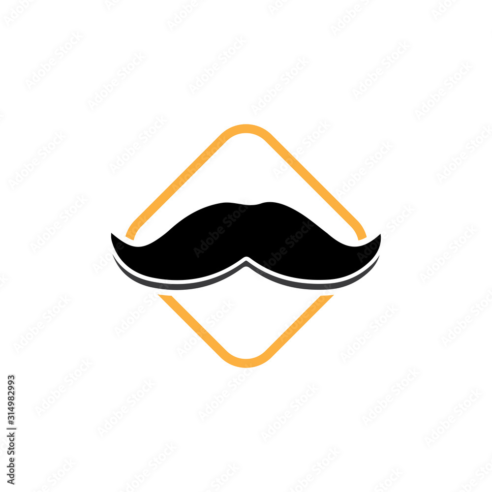 Mustache icon vector ilustration template Mustache icon vector ilustration template
