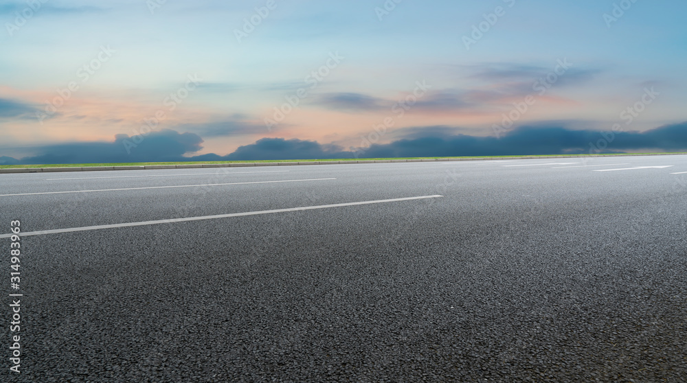 Road surface and sky natural landscape..