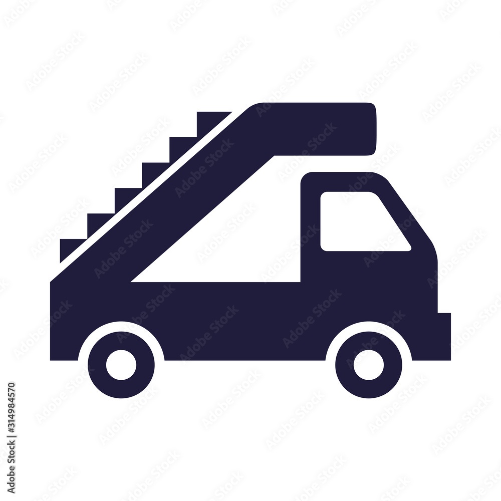 stairs car airport vehicle icon
