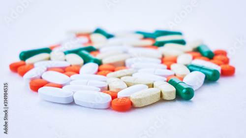 multi colored pills