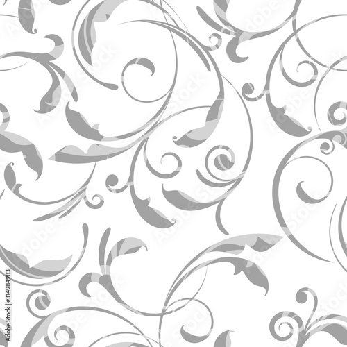 Gray and white elegant flor...