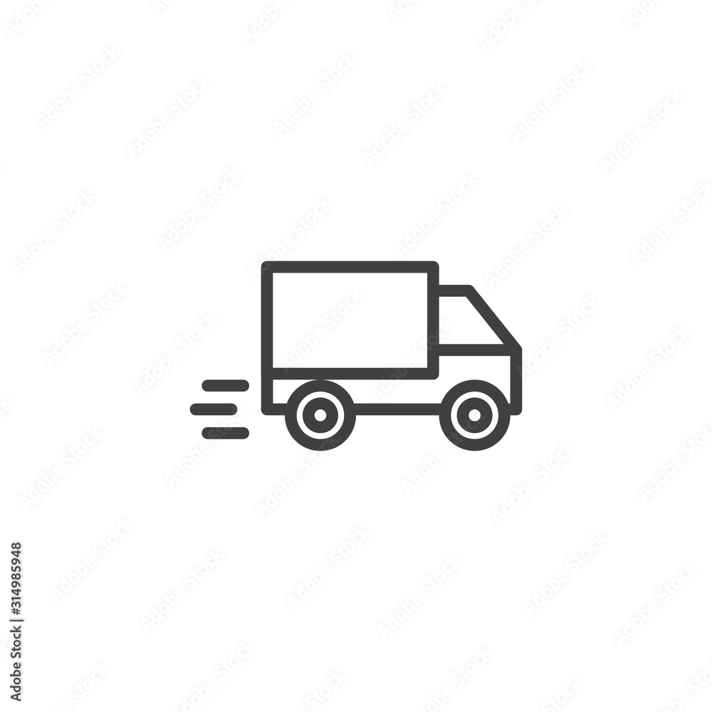 Express Delivery Icon - Download in Line Style