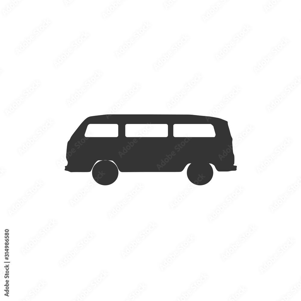 mini bus icon vector