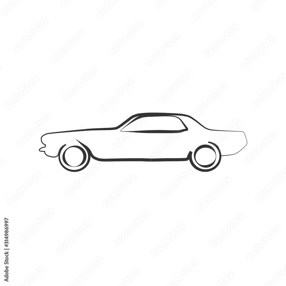 mustang car icon vector