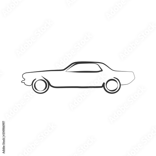 mustang car icon vector